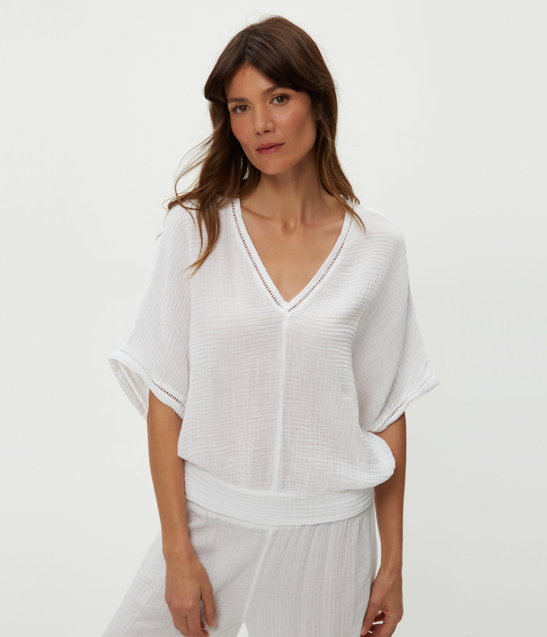 Imani Cropped Dolman Sleeve Top