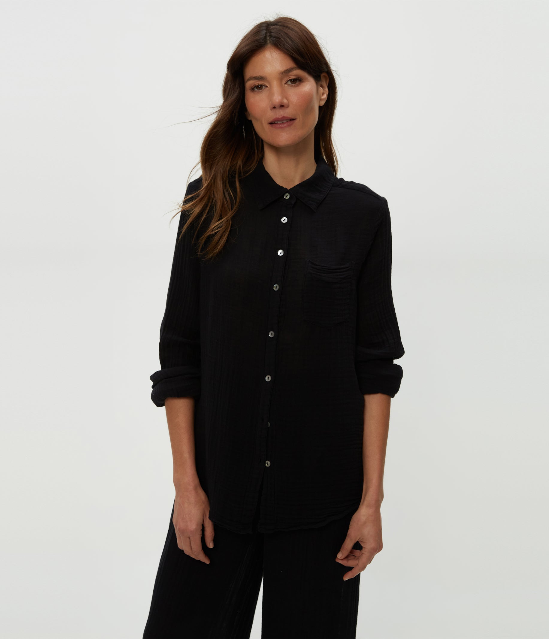 Ernie Gauze Button Down Shirt