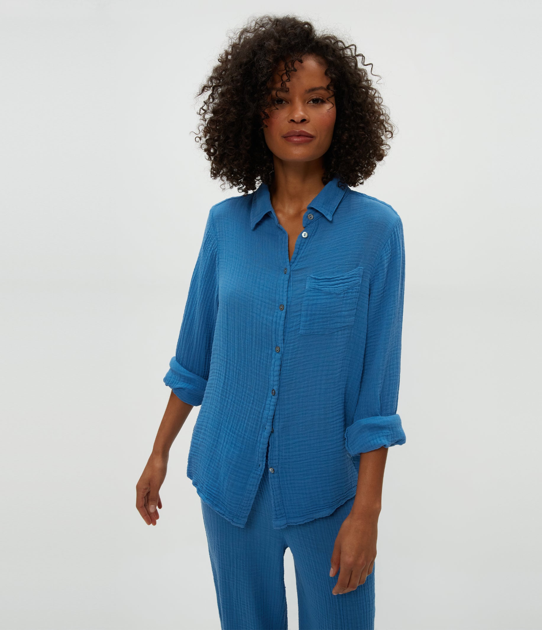 Ernie Gauze Button Down Shirt