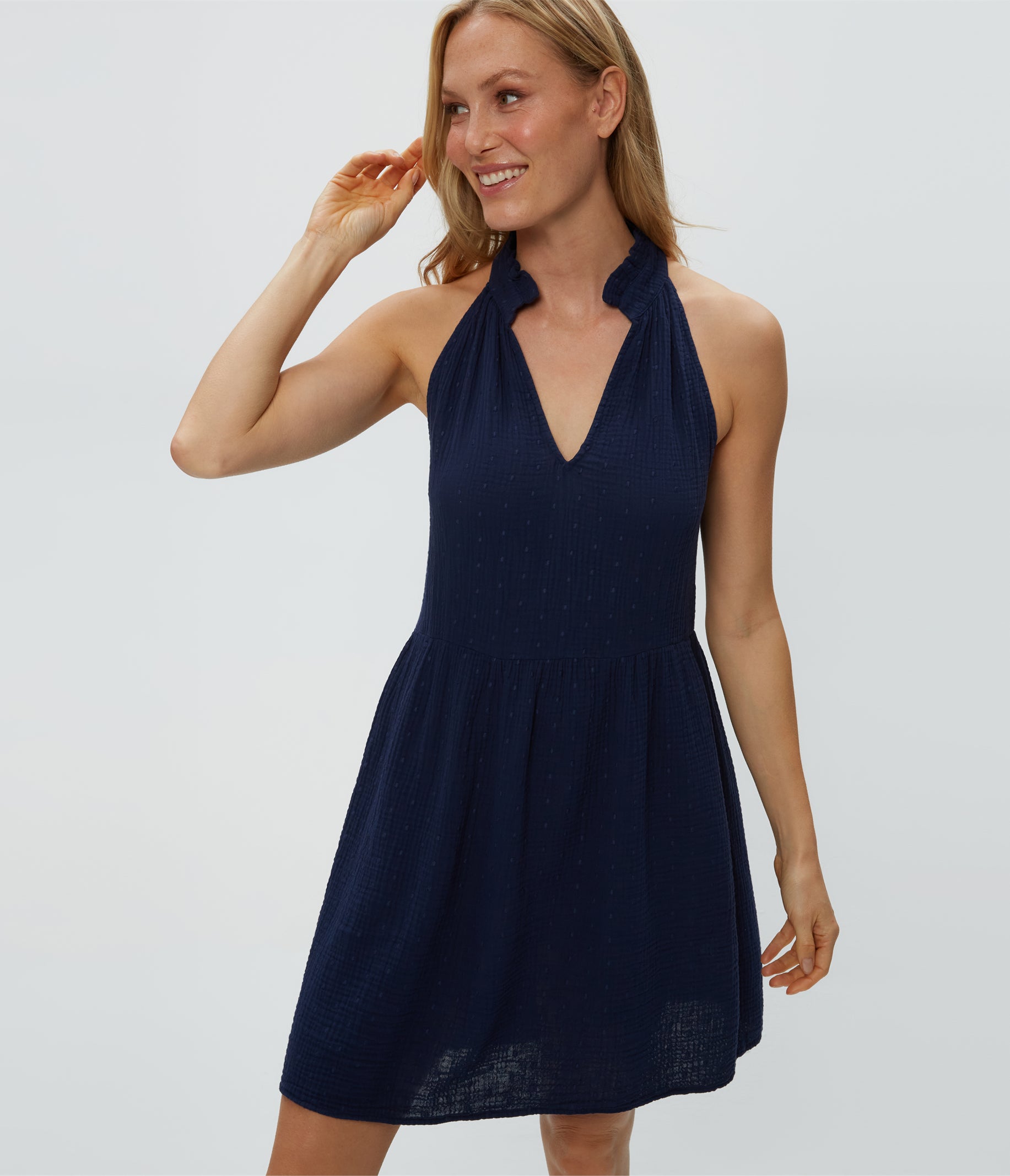 Alessa Dot Gauze Dress