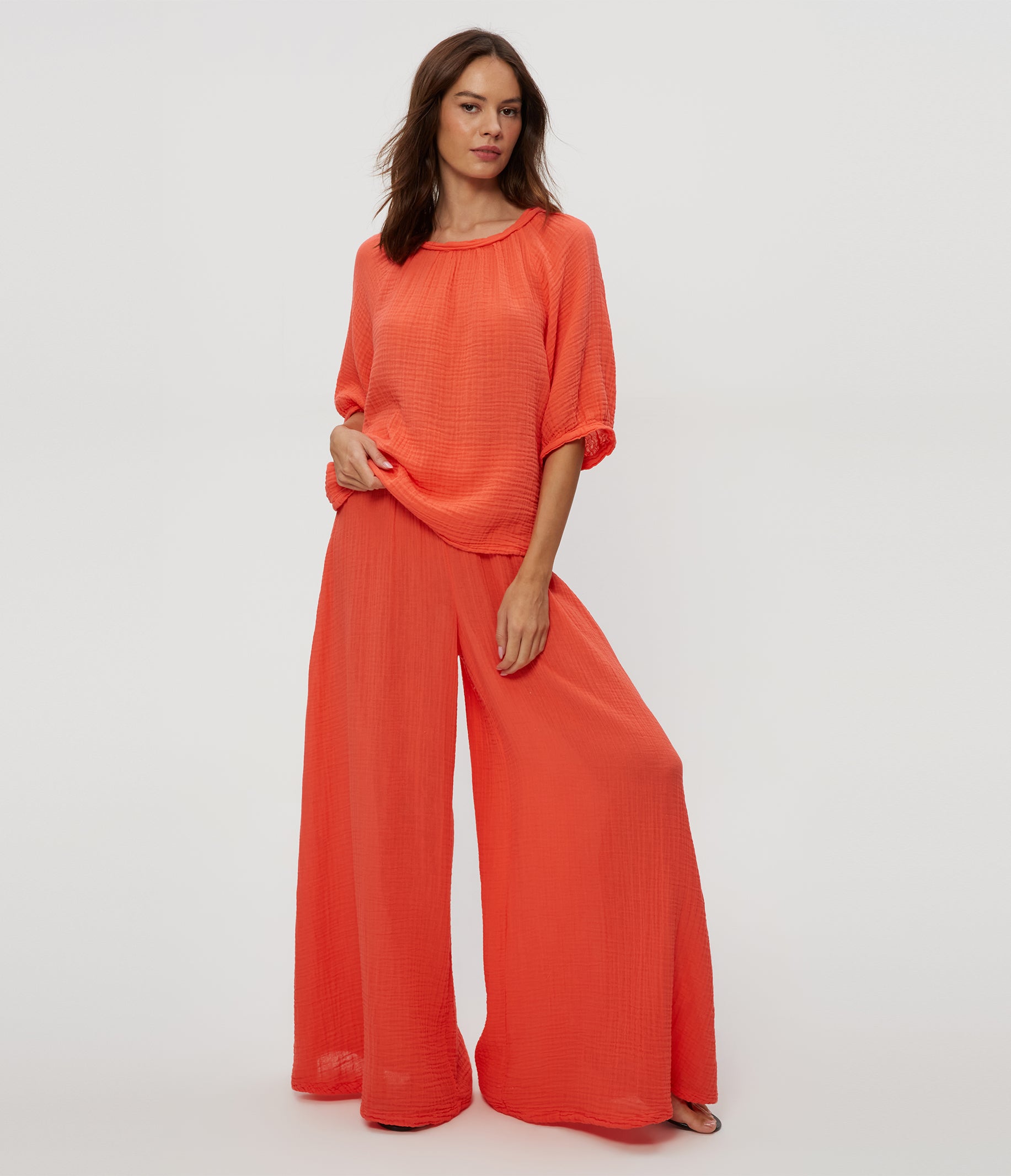 (取寄) マイケル スターズ レディース ジーン パフ スリーブ トップ Michael Stars women Jane Puff Sleeve Top Nocturnal Jane Puff Sleeve Top