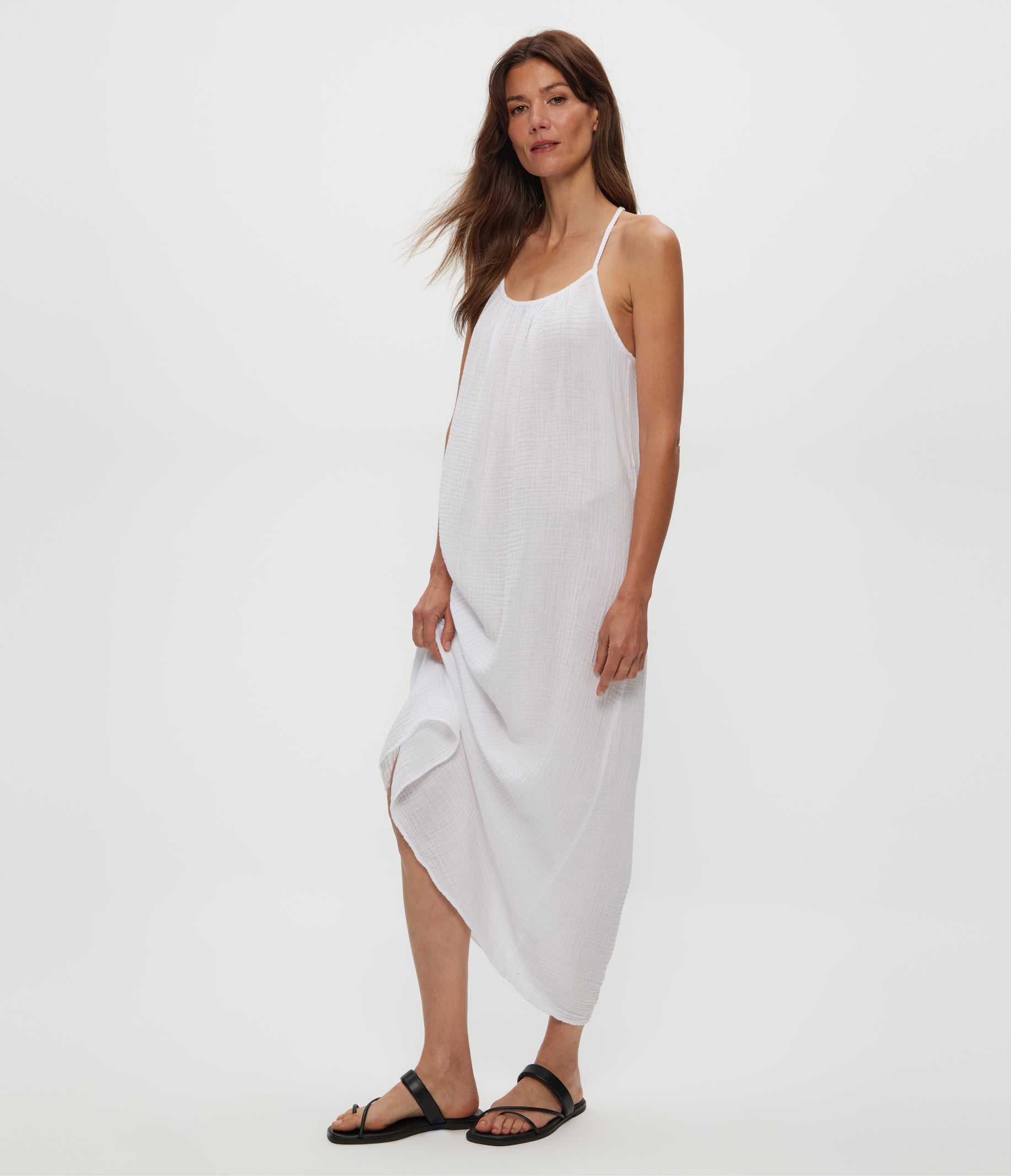 H&m Robe Maxi Coton Crinkle Gauze Maxi Dress Onia H&m Robe Maxi Coton Crinkle Gauze Maxi Dress Onia