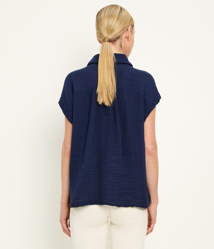 Avalon Top in Nocturnal Blue Back View #NOCTURNAL