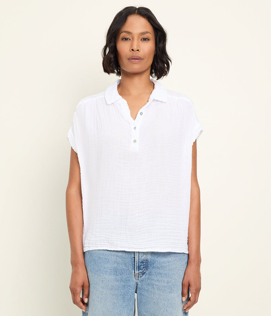 Avalon Top in White Full Body View #WHITE