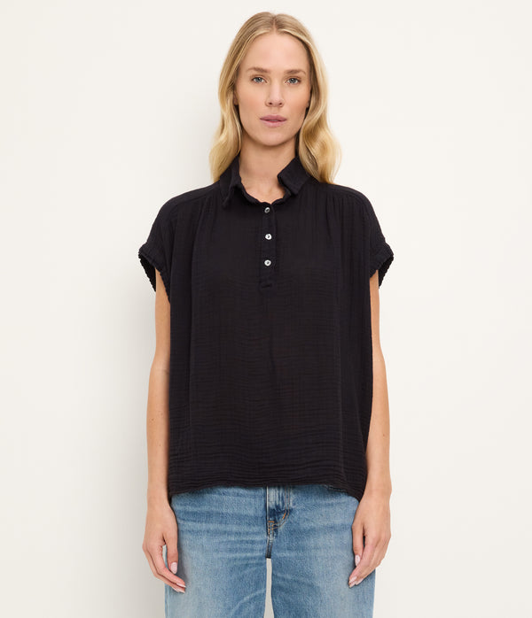 Avalon Gauze Top BLACK / XL #BLACK