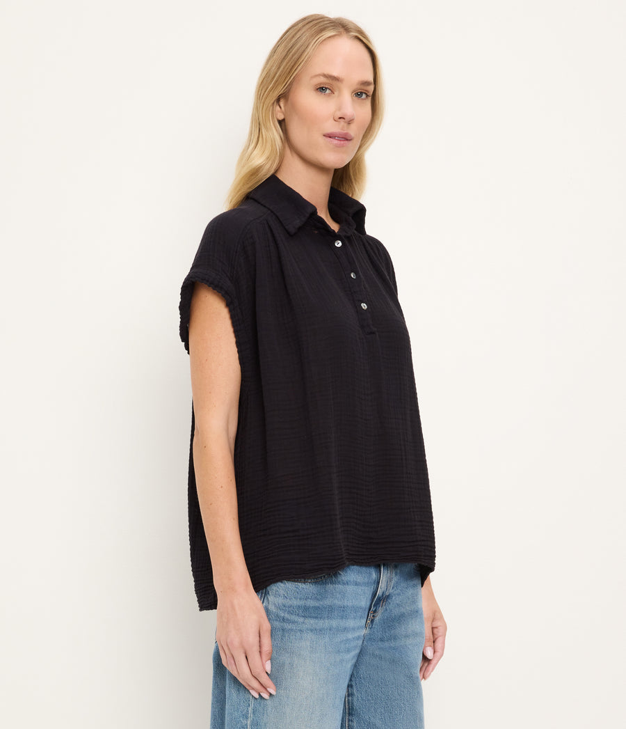 Avalon Gauze Top BLACK / XL #BLACK