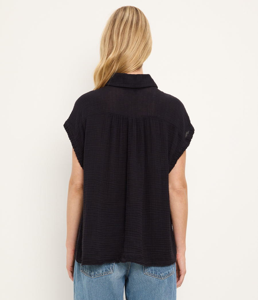 Avalon Gauze Top BLACK / XL #BLACK