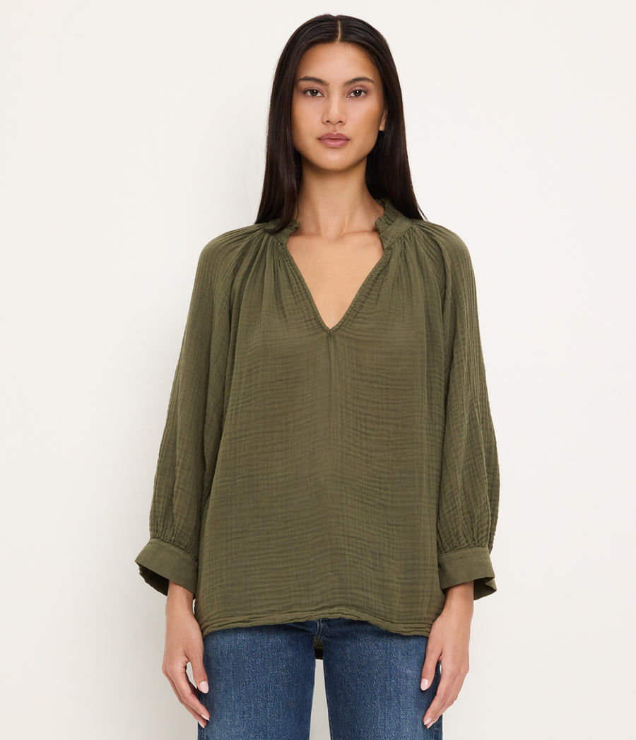 Kali Ruffle Neck Top