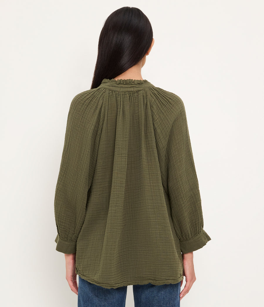 Kali Ruffle Neck Top