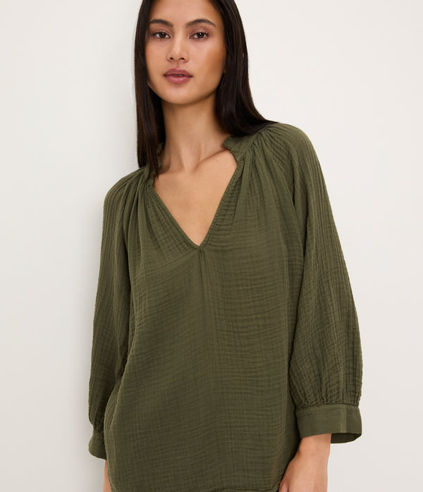 Kali Ruffle Neck Top
