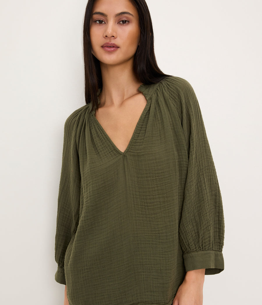 Kali Ruffle Neck Top