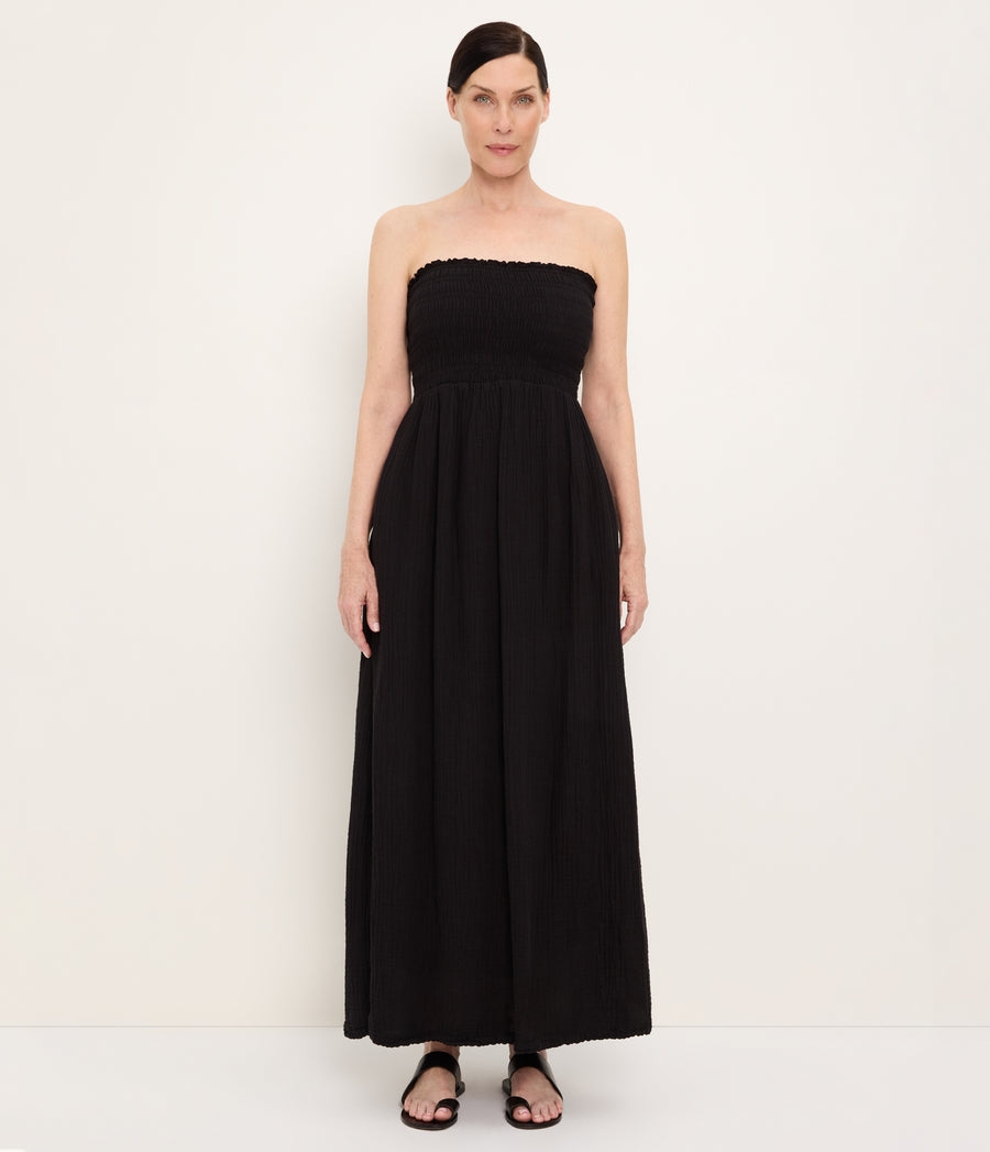 Bahia Smocked Dress BLACK / XL #BLACK