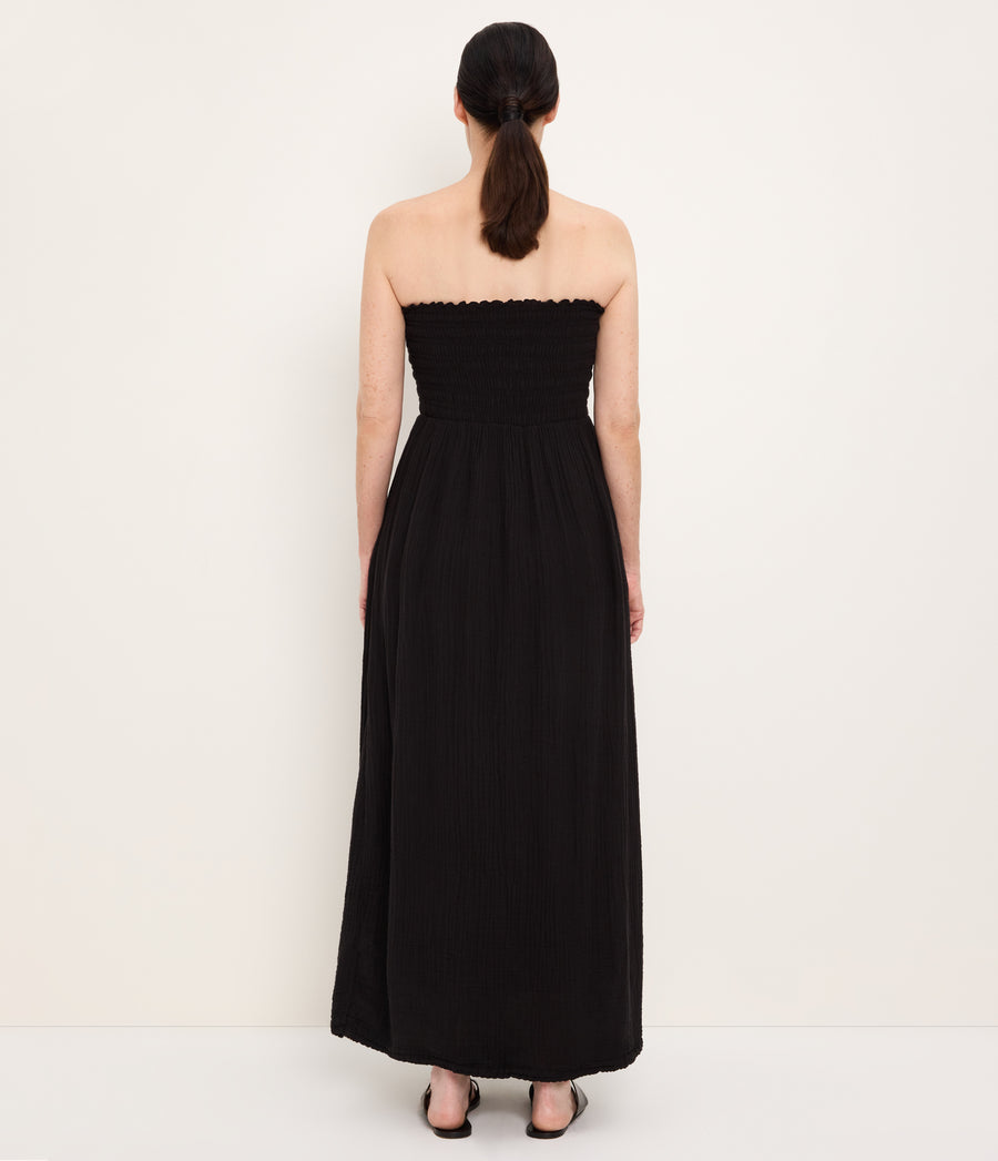 Bahia Smocked Dress BLACK / XL #BLACK