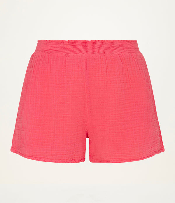 Alva Gauze Smocked Short