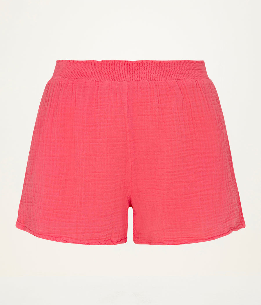 Alva Gauze Smocked Short