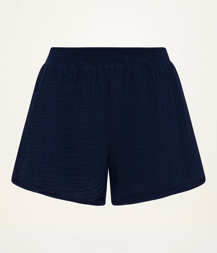 Alva Gauze Smocked Short