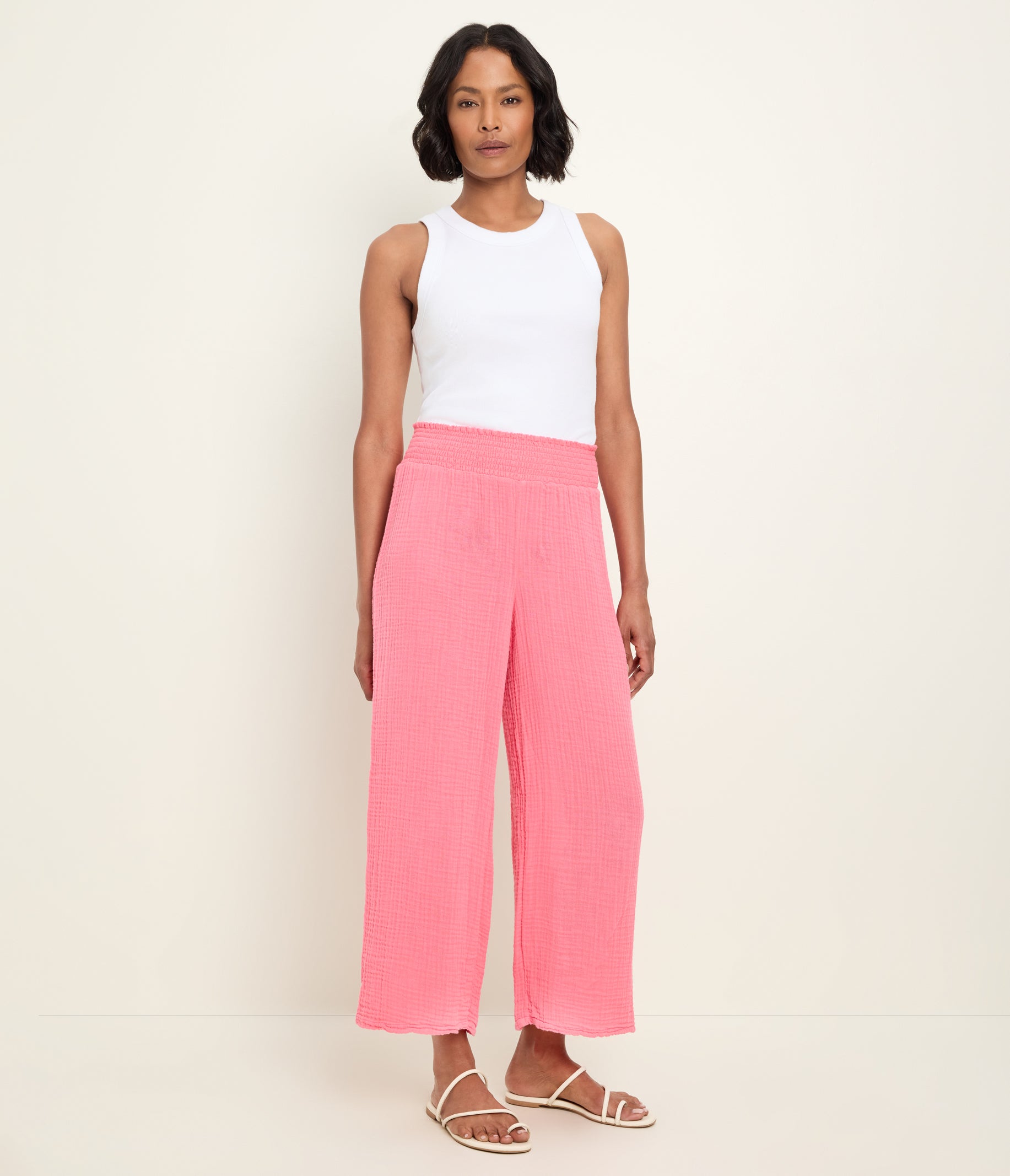 Medina Cropped Gauze Pant