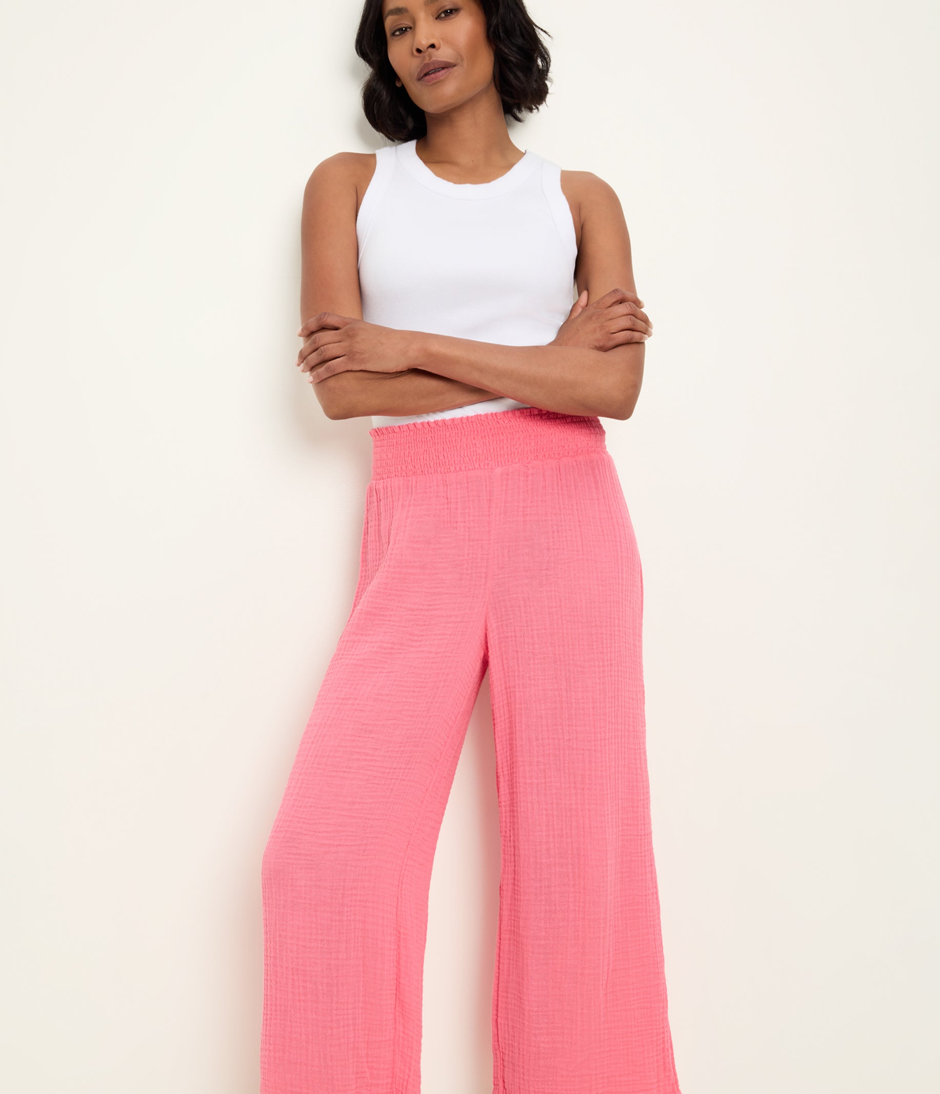 Medina Cropped Gauze Pant