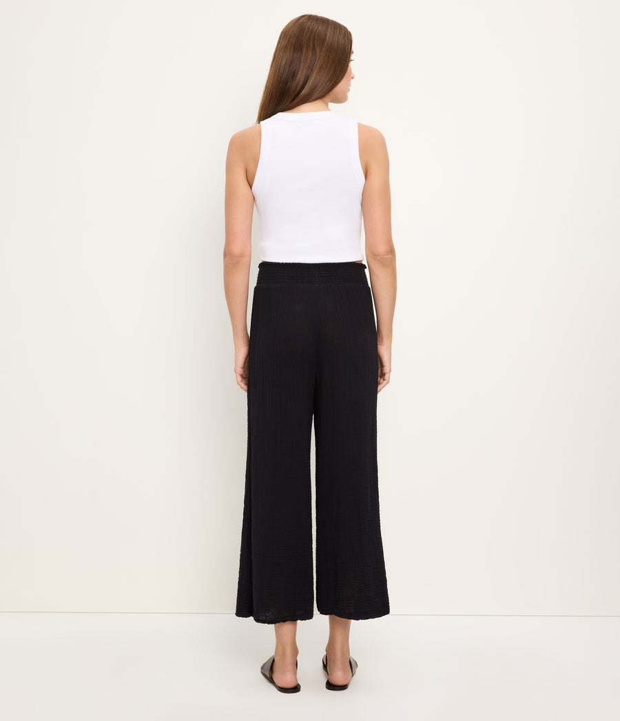 Medina Cropped Gauze Pant BLACK / XL #BLACK