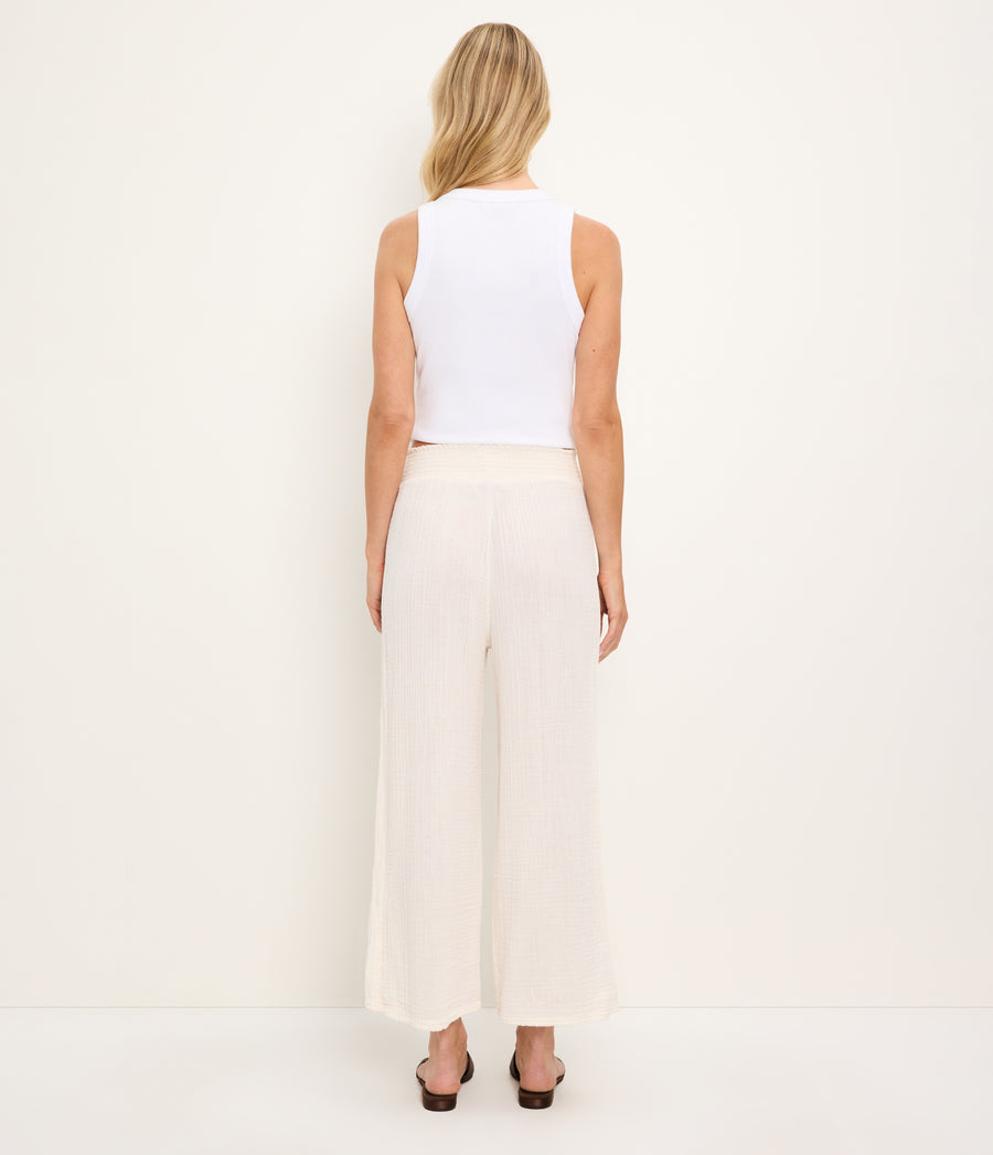 Medina Cropped Gauze Pant CHALK / XL #CHALK