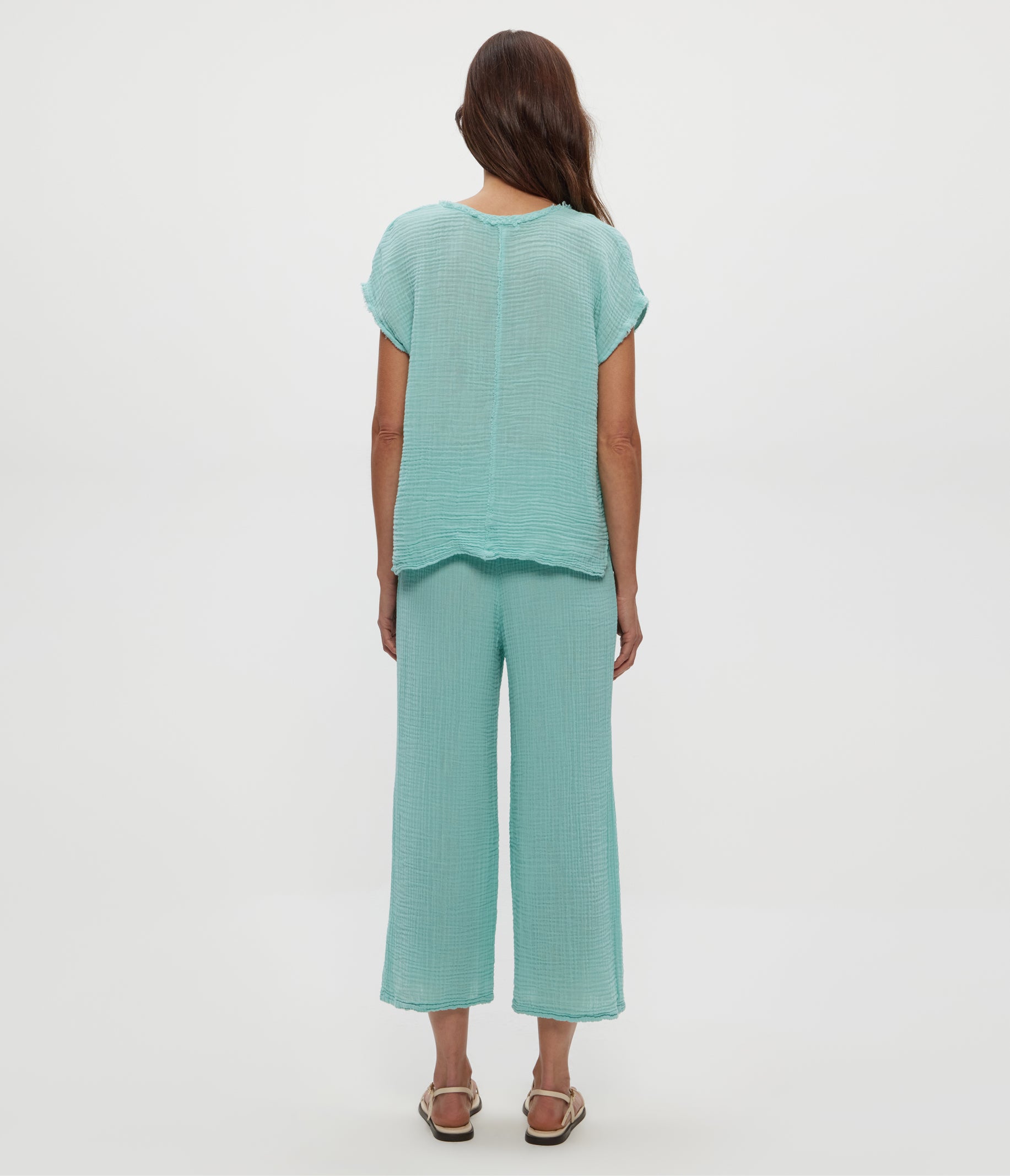 Medina Cropped Gauze Pant