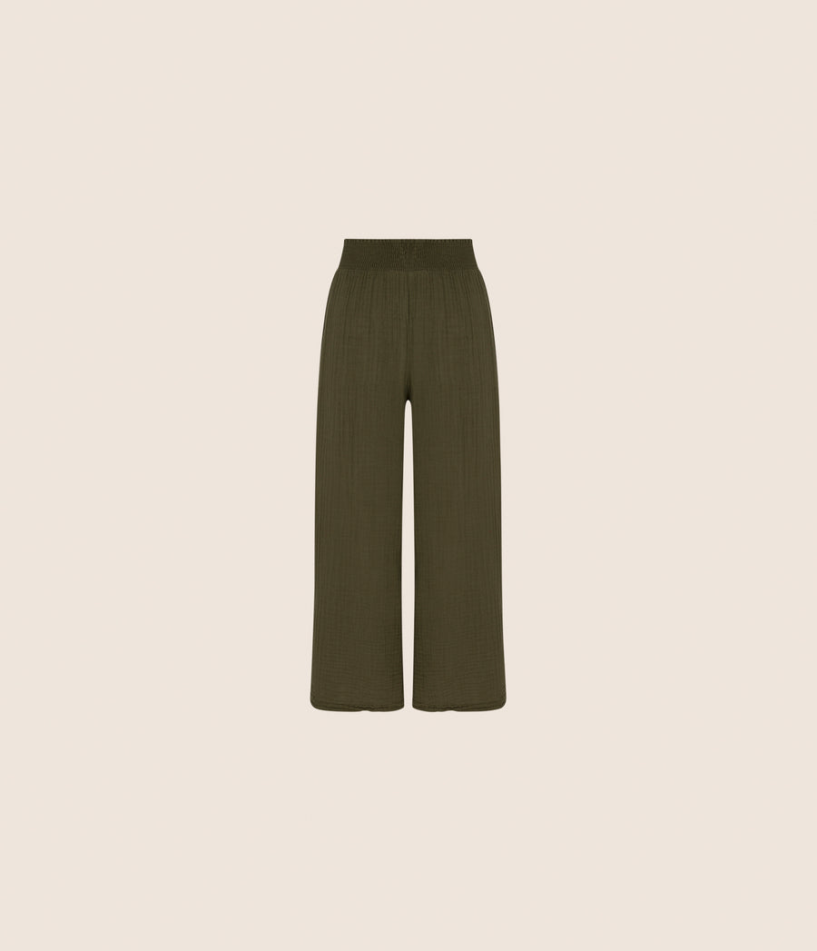 Medina Cropped Gauze Pant