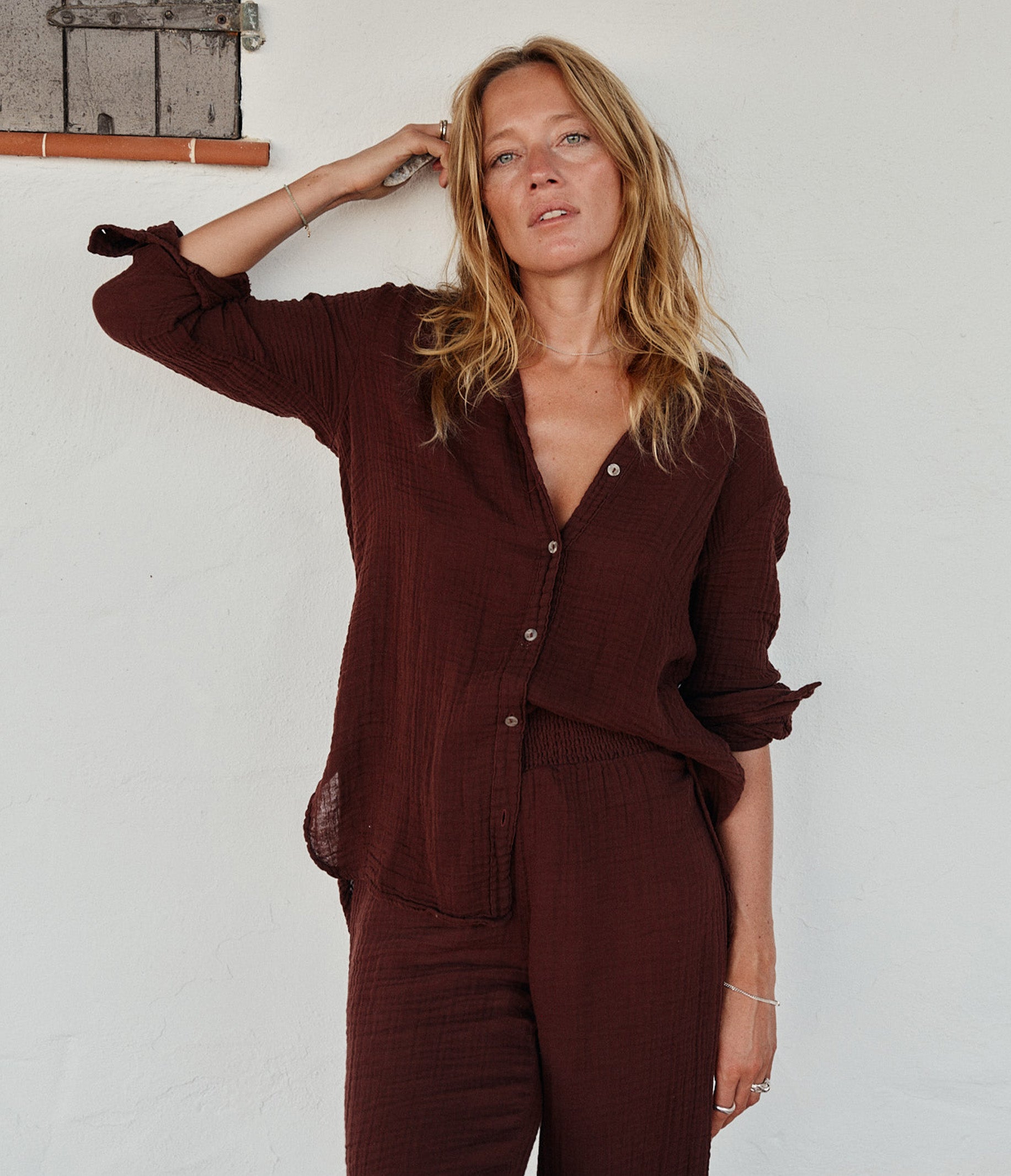 Leo Gauze Button Down Shirt