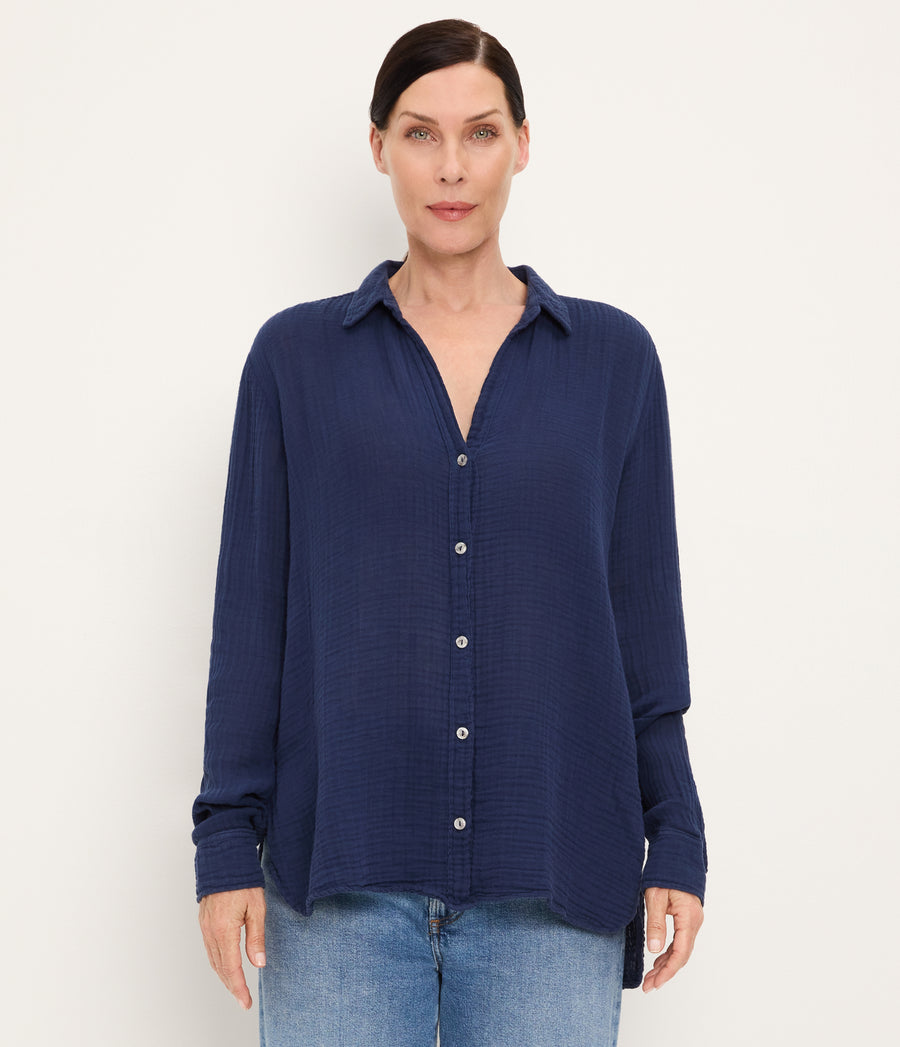 Leo Gauze Button Down Shirt NOCTURNAL / XL #NOCTURNAL