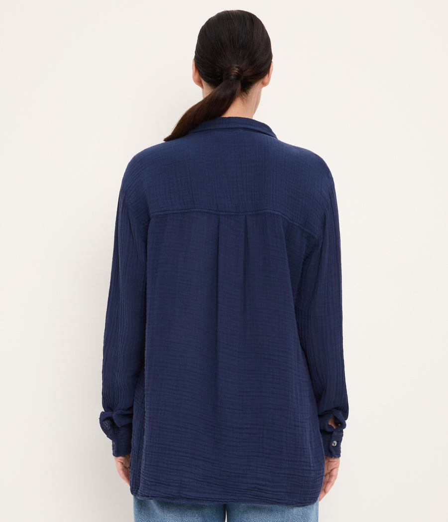Leo Gauze Button Down Shirt NOCTURNAL / XL #NOCTURNAL