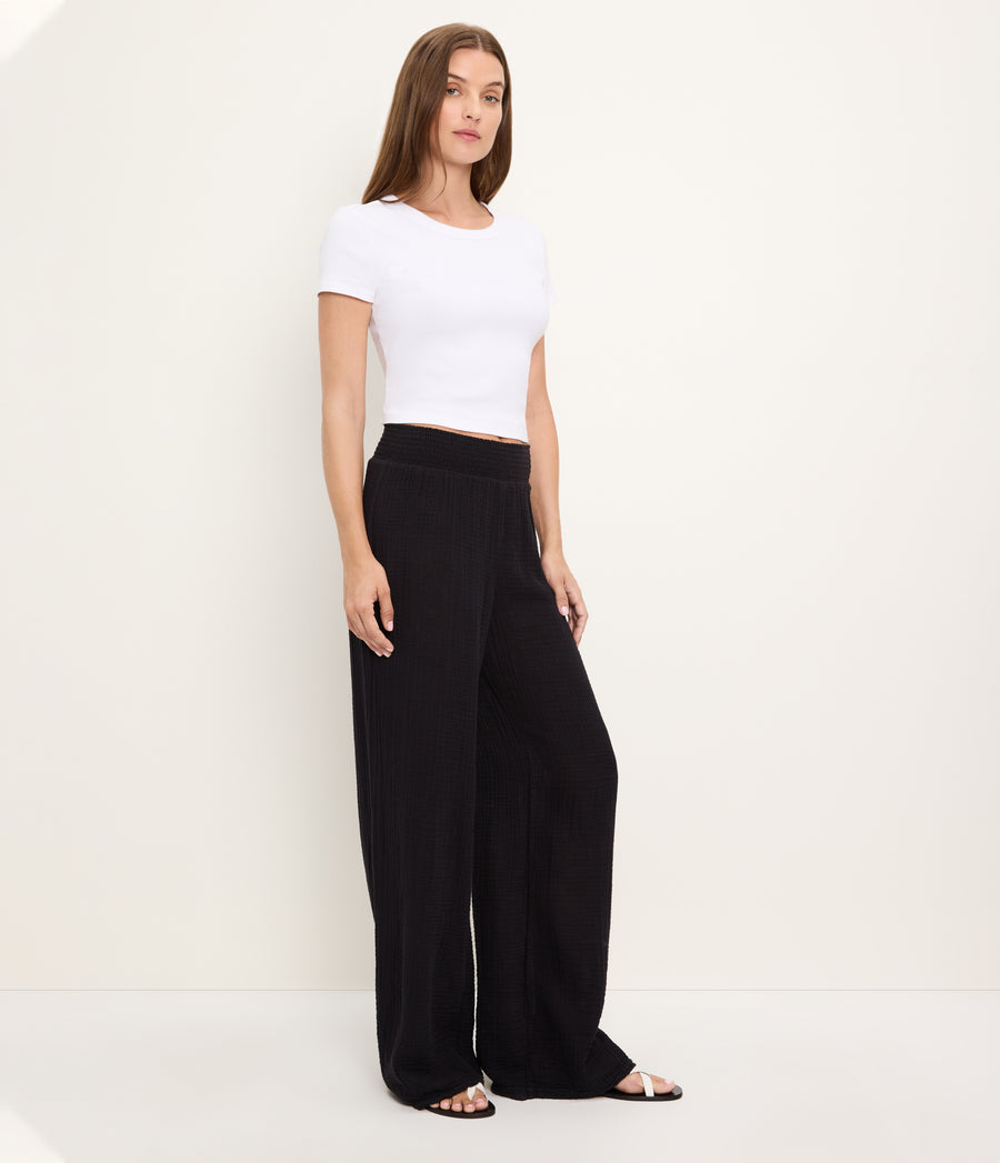 Susie Gauze Pant BLACK / XL