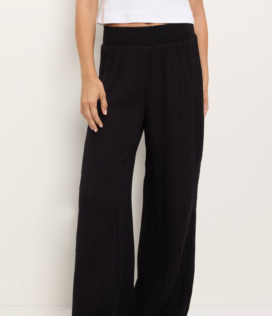 Susie Gauze Pant BLACK / XL