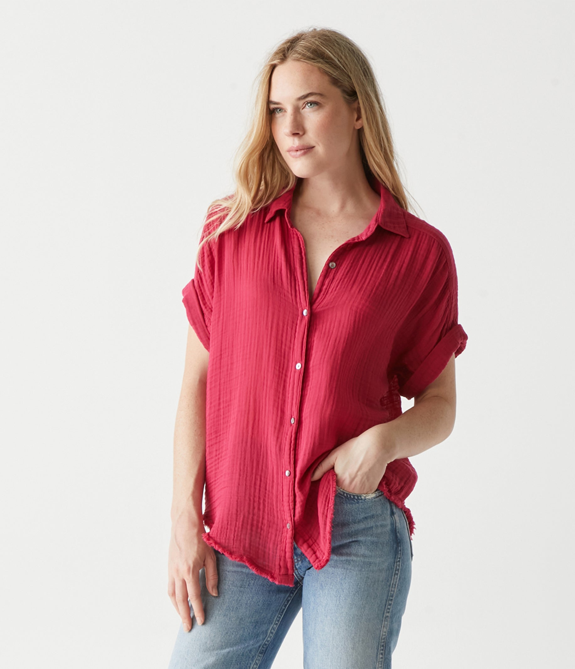 Bailey Gauze Button Down Shirt