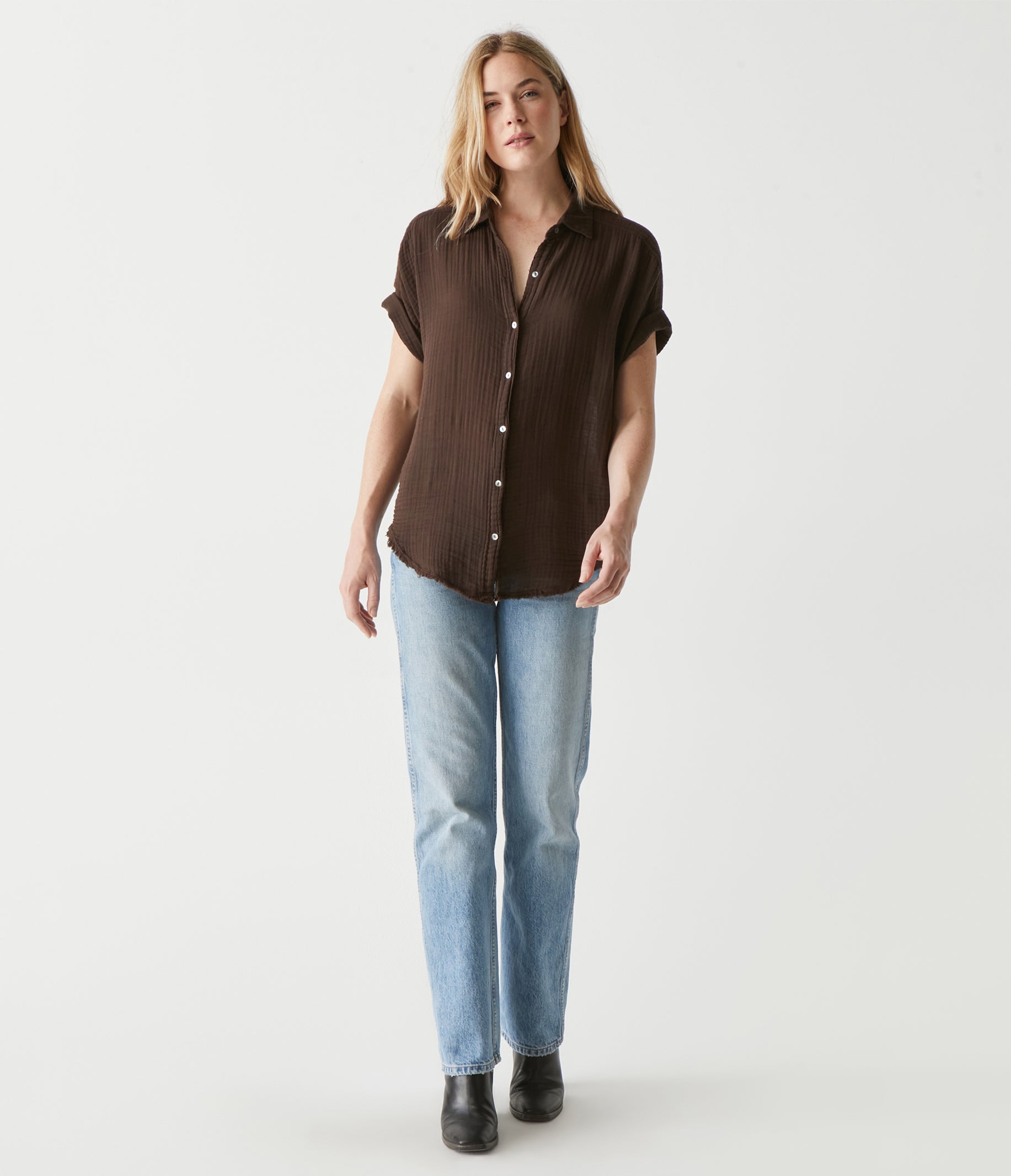 Bailey Gauze Button Down Shirt