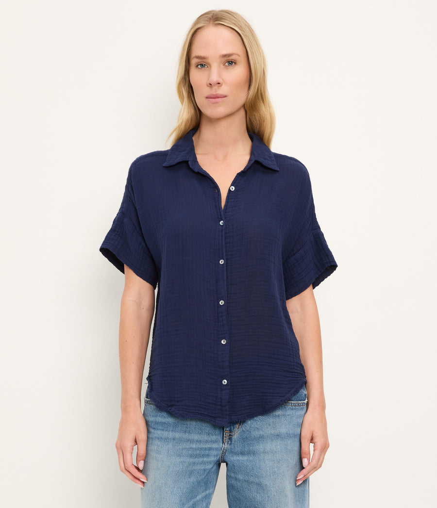 Bailey Gauze Button Down Shirt NOCTURNAL / XL #NOCTURNAL