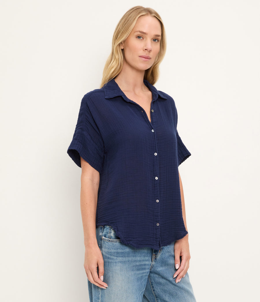 Bailey Gauze Button Down Shirt NOCTURNAL / XL #NOCTURNAL