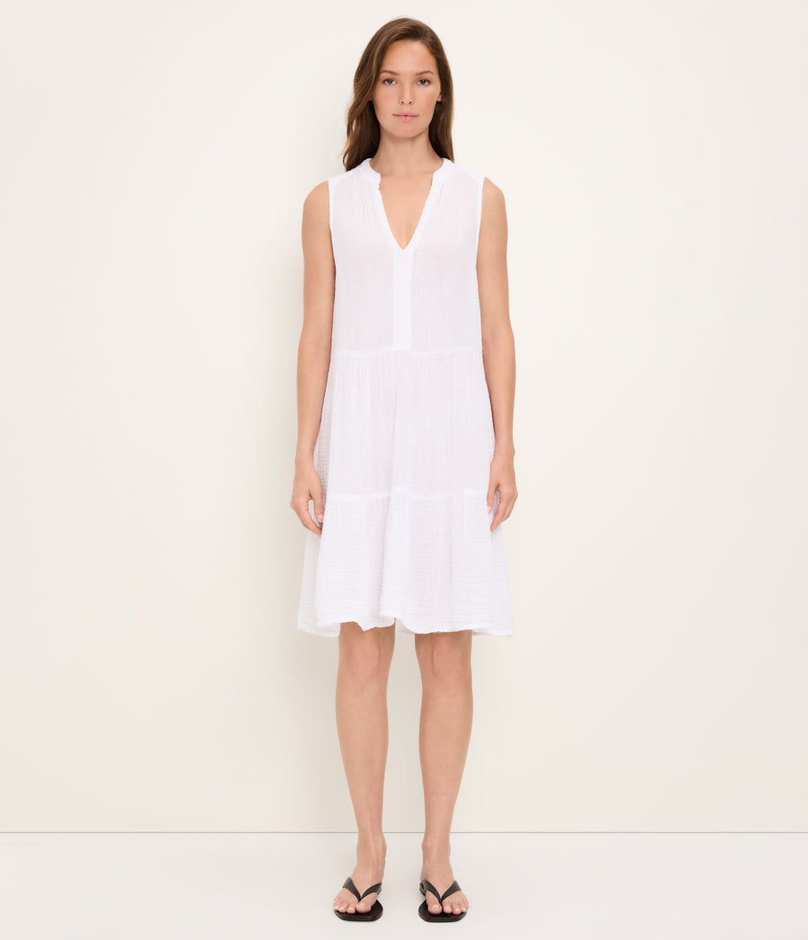 Daisy Gauze Dress WHITE / XS #WHITE