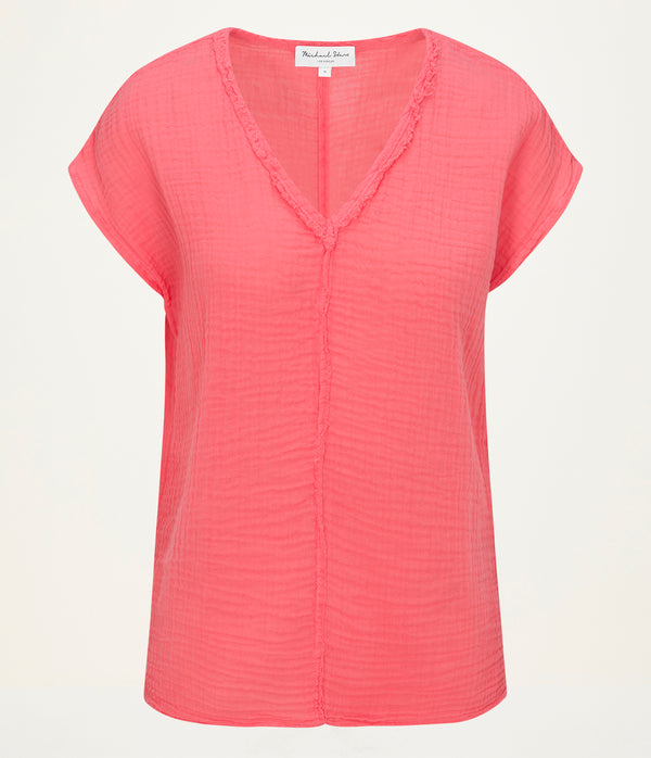Draya Gauze V-Neck Top