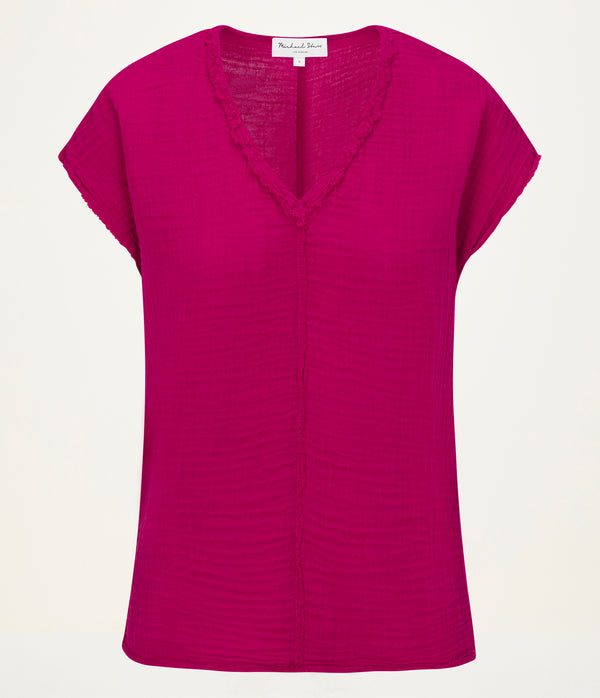 Draya Gauze V-Neck Top