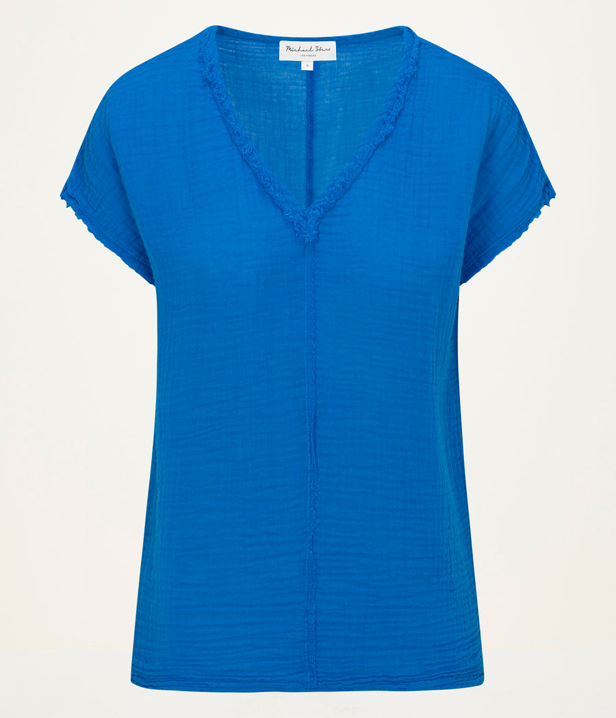 Draya Gauze V-Neck Top