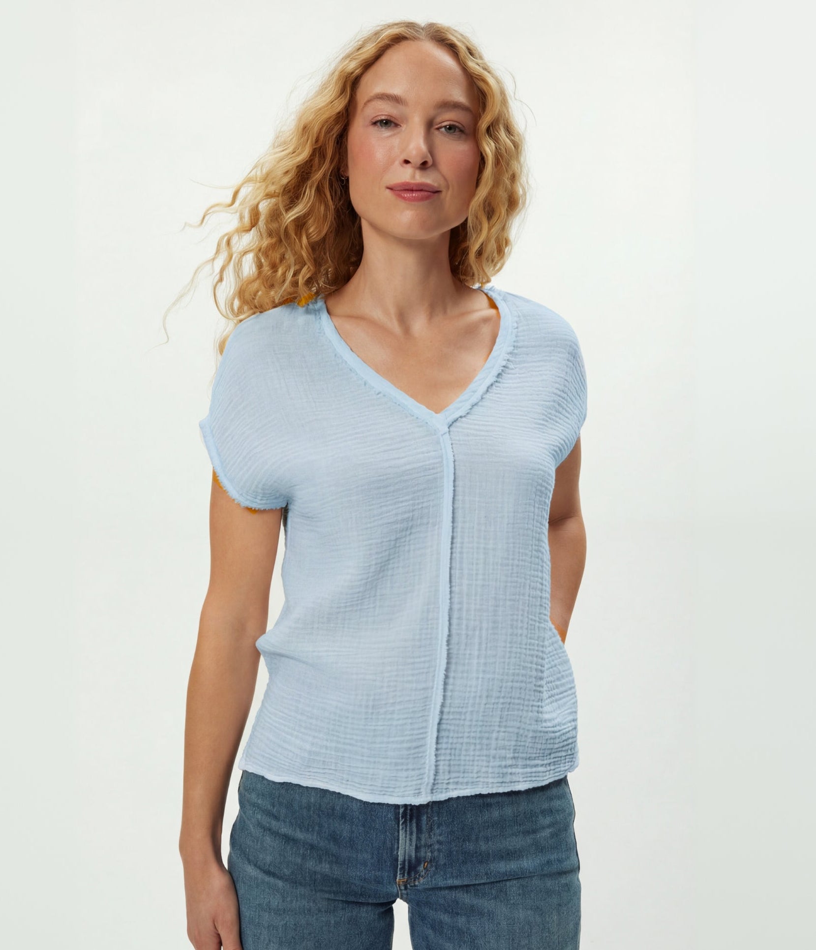 トップス mike Draya Gauze V-Neck Top