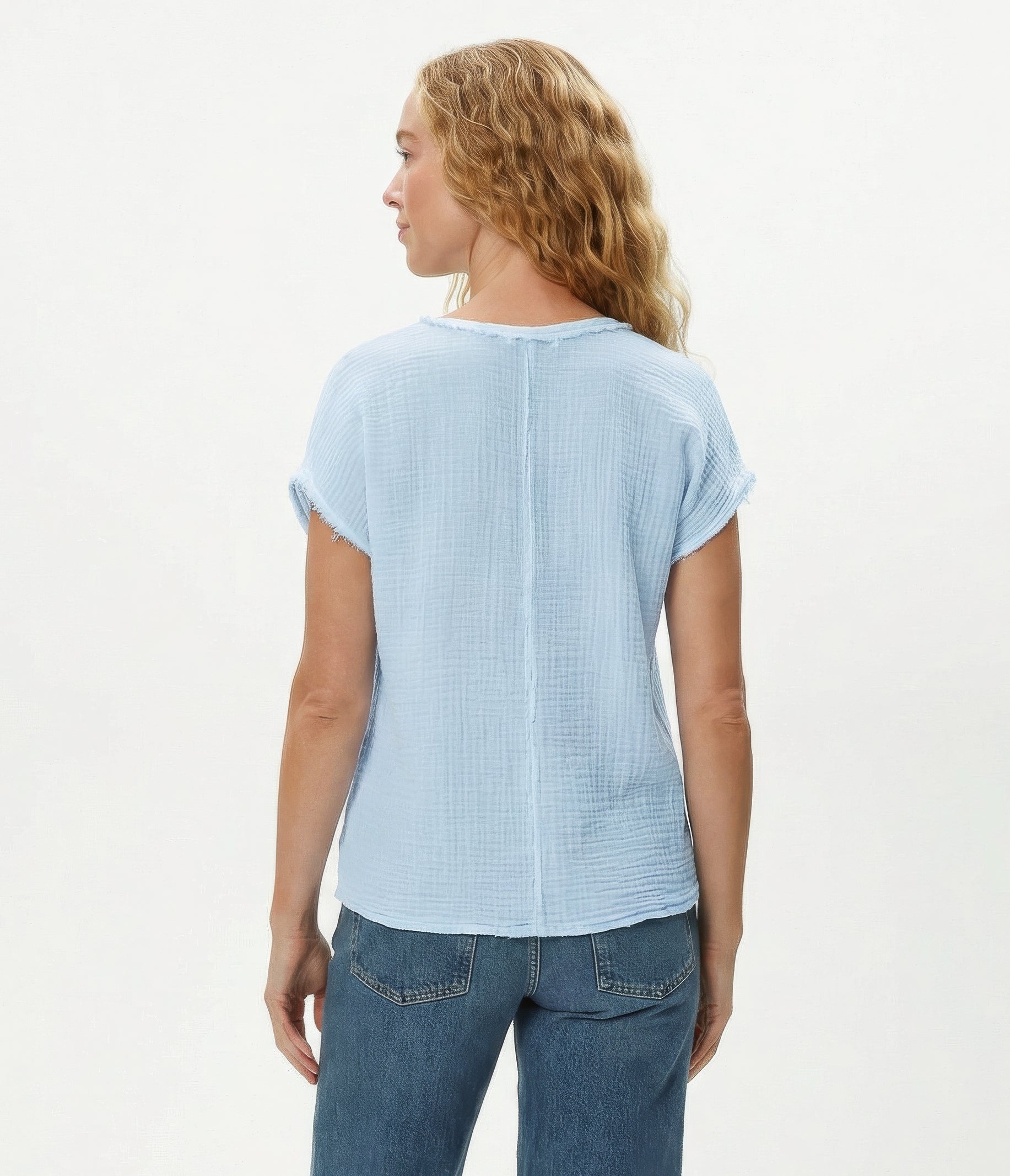 Draya Gauze V-Neck Top