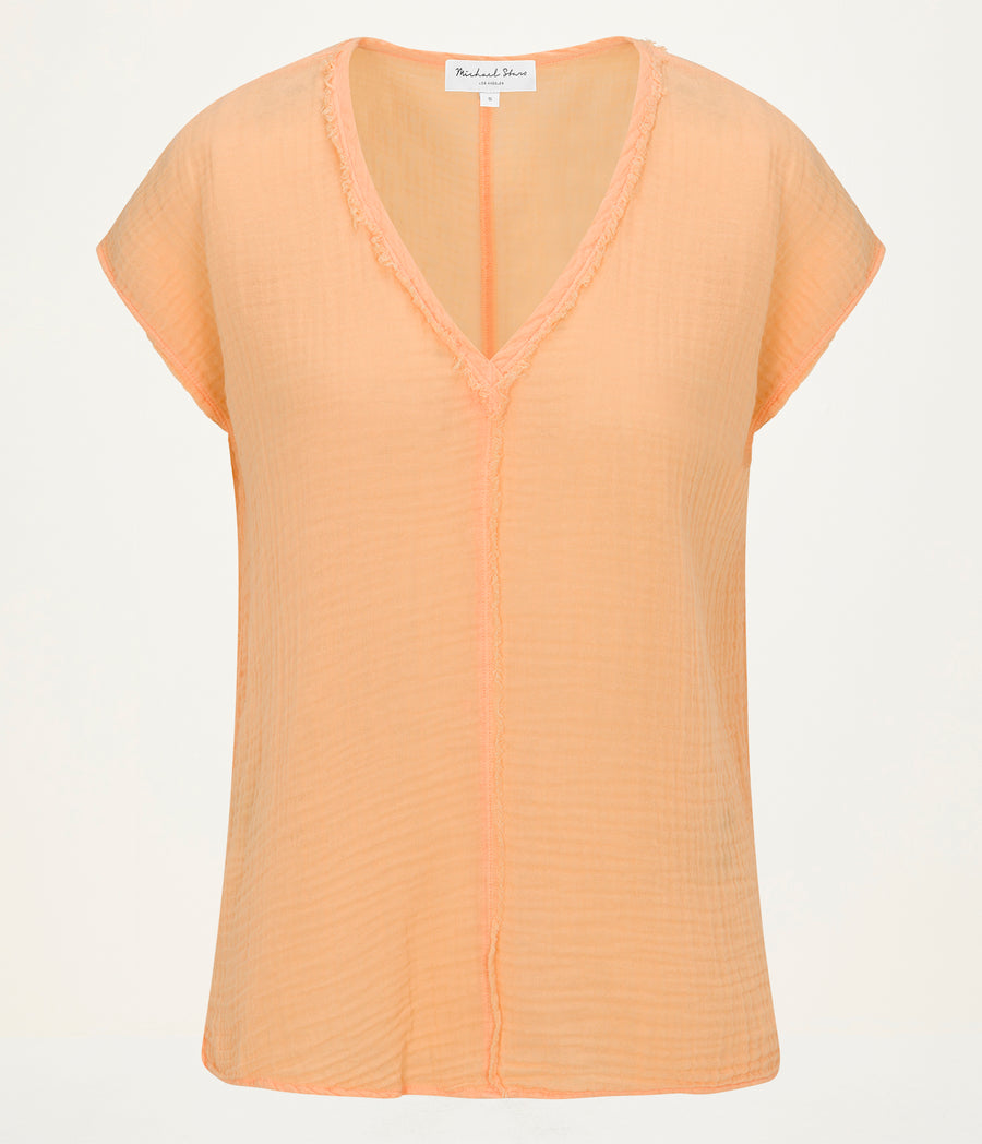Draya Gauze V-Neck Top