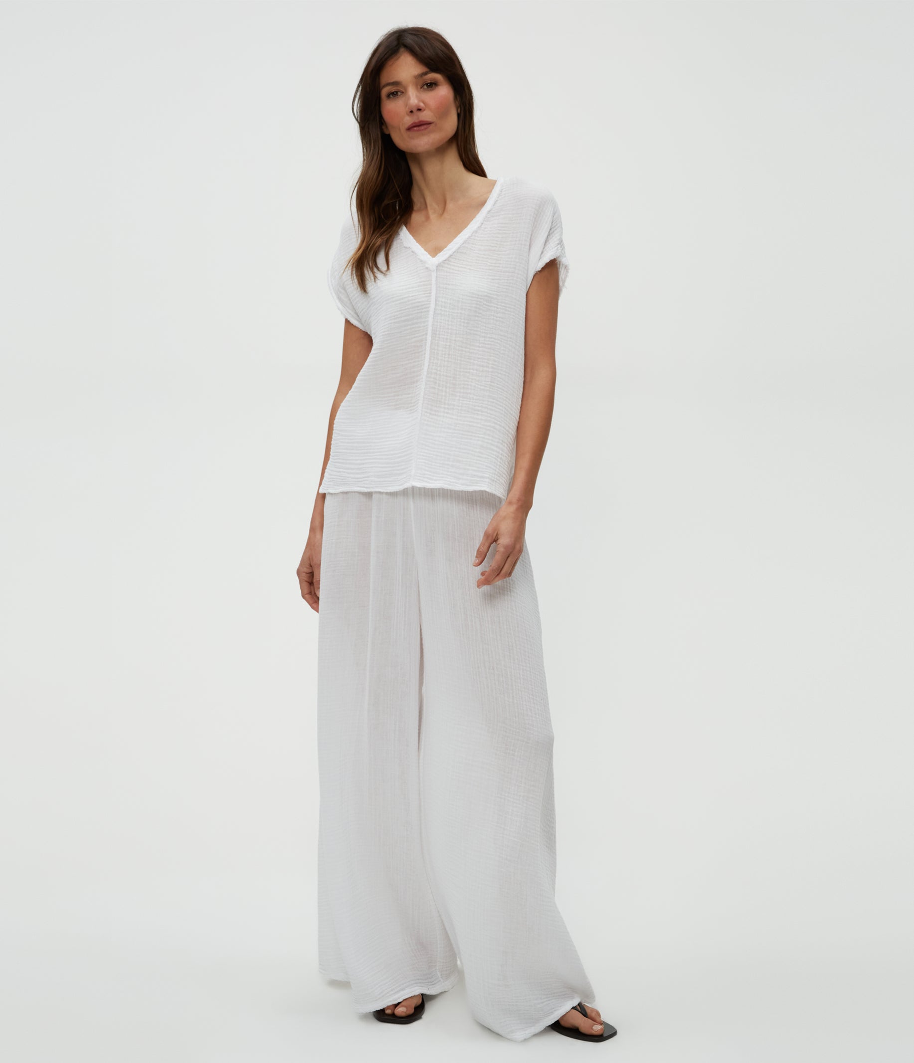 Draya Gauze V-Neck Top