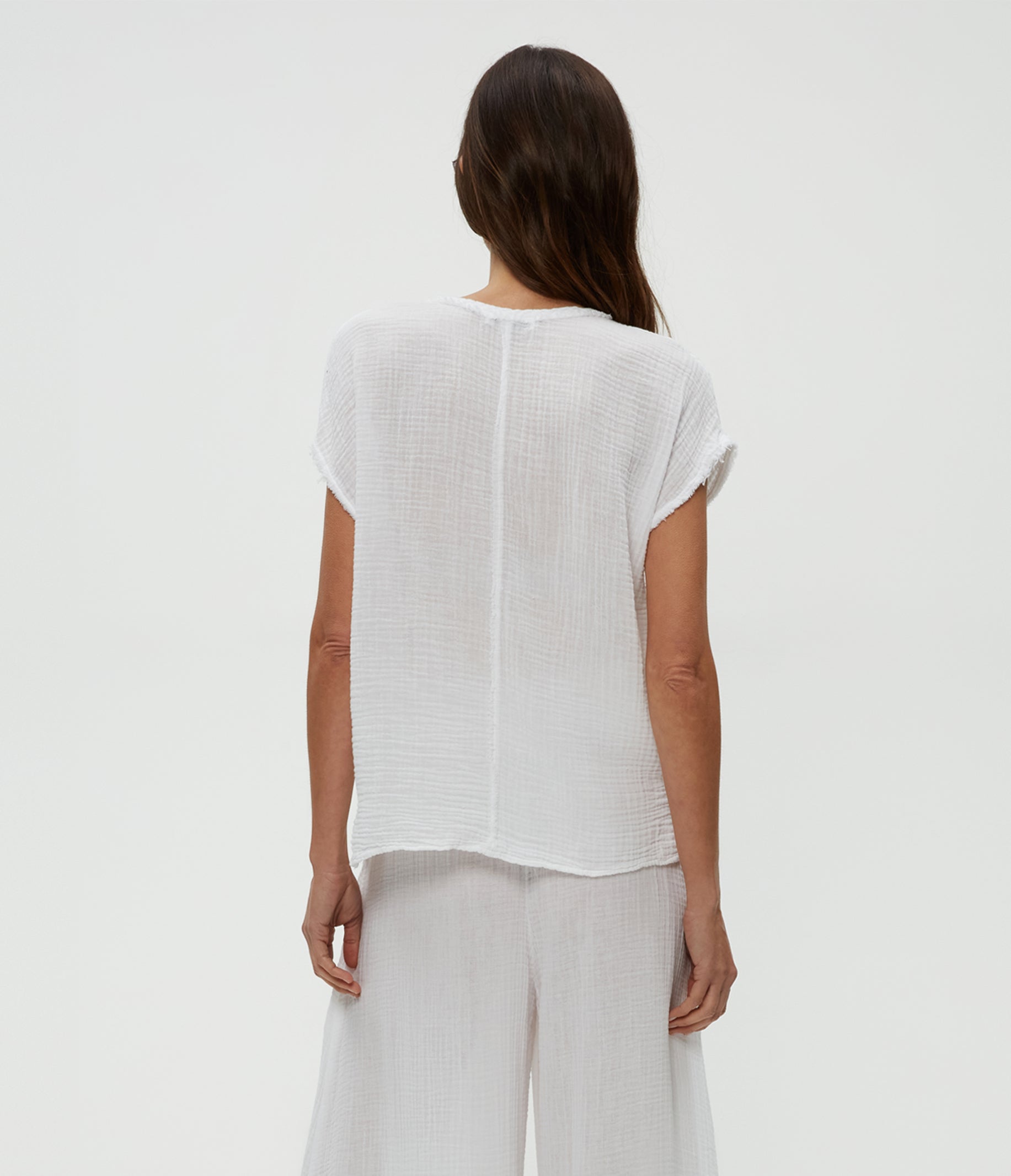 Draya Gauze V-Neck Top