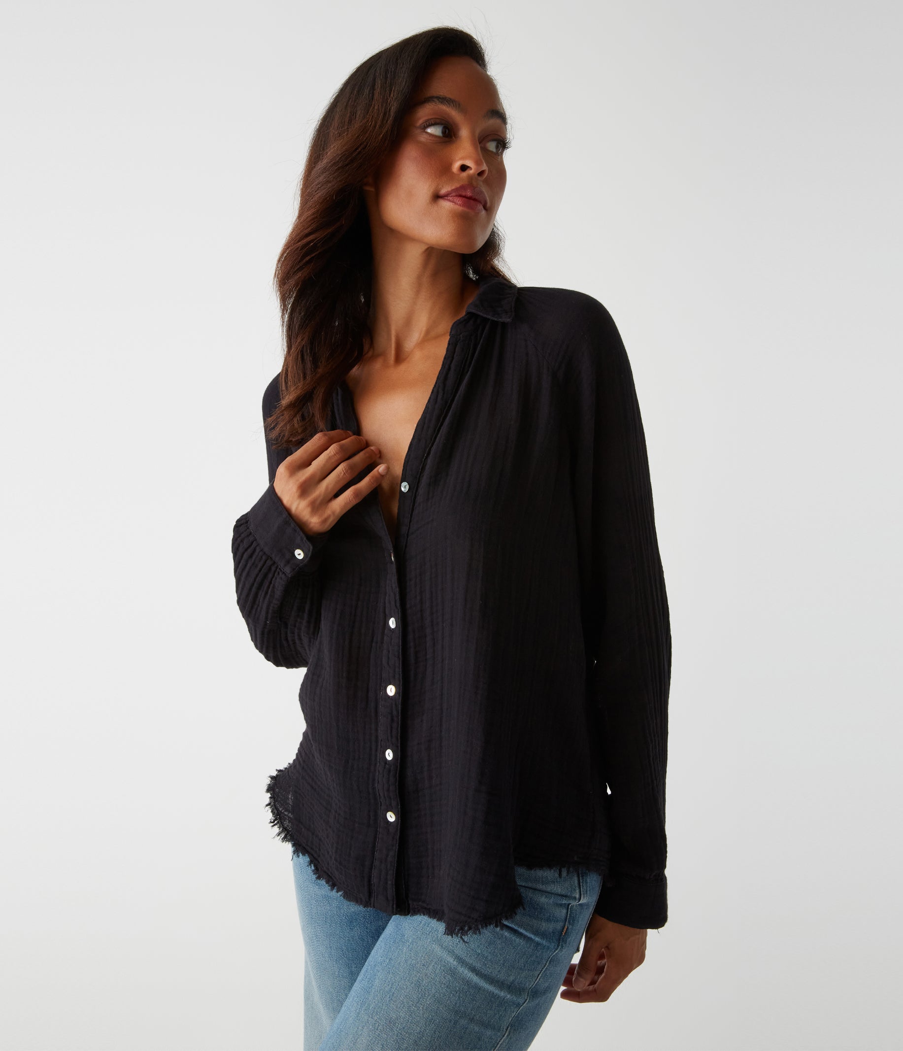 Toni Gauze Button Down Shirt