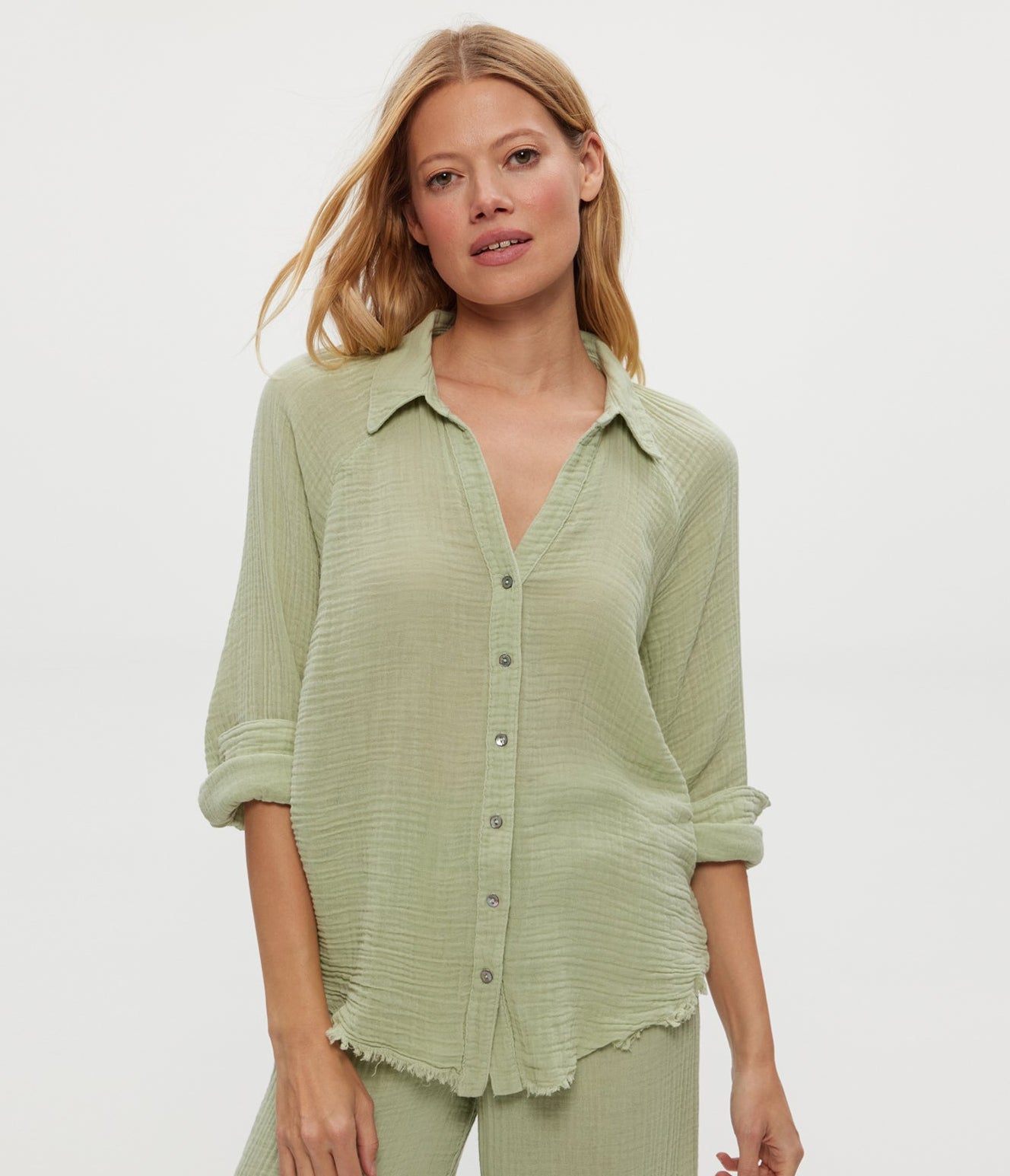 Toni Gauze Button Down Shirt