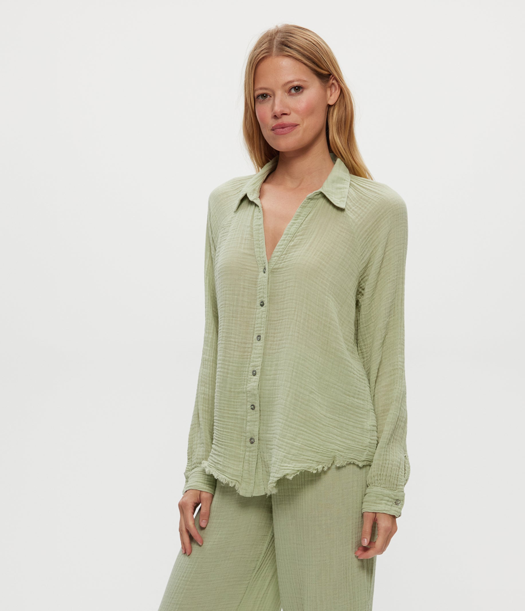 Toni Gauze Button Down Shirt