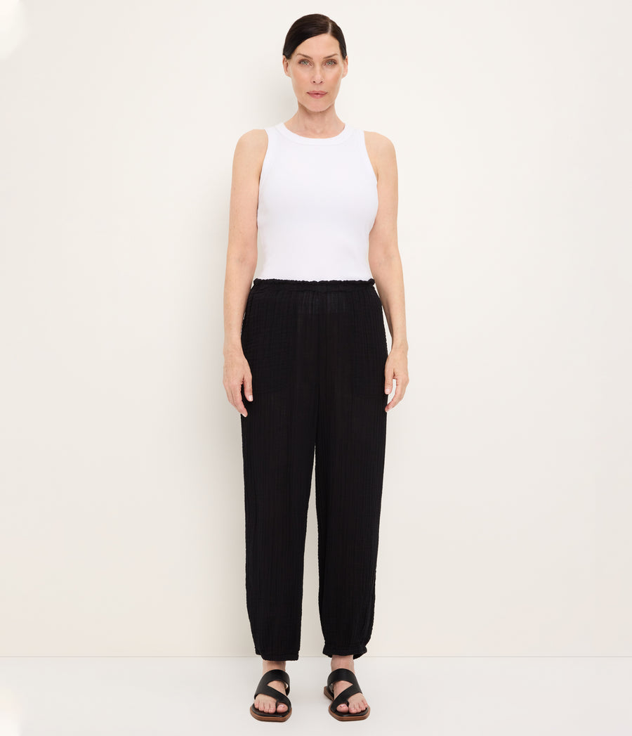 Elsa Gauze Jogger BLACK / XL #BLACK