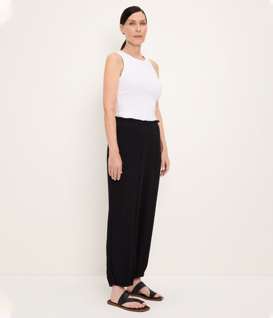 Elsa Gauze Jogger BLACK / XL #BLACK
