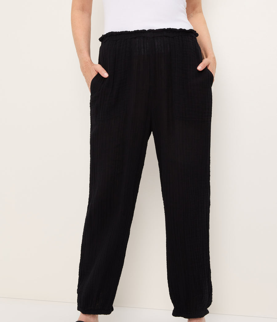 Elsa Gauze Jogger BLACK / XL #BLACK